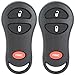 Keyless2Go New Keyless Entry 3 Button Remote Car Key Fob Replacement for Select Chrysler Town & Country, Voyager, Dodge Durango, Caravan, Dakota, RAM Pickup, Plymouth Voyager Vehicles That Use FCC GQ43VT17T (2 Pack)