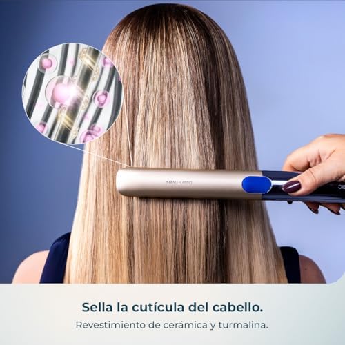 Alisador de cabelo - Placas infravermelhas e vibratórias - Lisse i-Twerk Pro Elite. Revestimento Cerâmico e Turmalina, Tecnologia Iónica, Temperatura 160º-260ºC, Aquecimento Rápido, Exposição