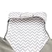 LUXJA Baby Waterproof Sleeved Bib, Long Sleeve Bib for Toddler (6-24 Months), Gray Chevron