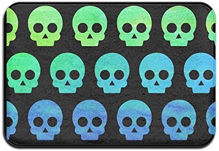 Color Sugar Skulls Cute Pattern Non Slip Doormat Entrance Mat Floor Mat Rug Dirt Trapper Mats 15.7"x23.6"
