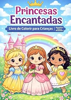Livro Princesas Mágicas – Livro de Colorir Infantil: Princesas Encantadas – Livro de Colorir para Crianças | Desenhos Fofos e Divertidos