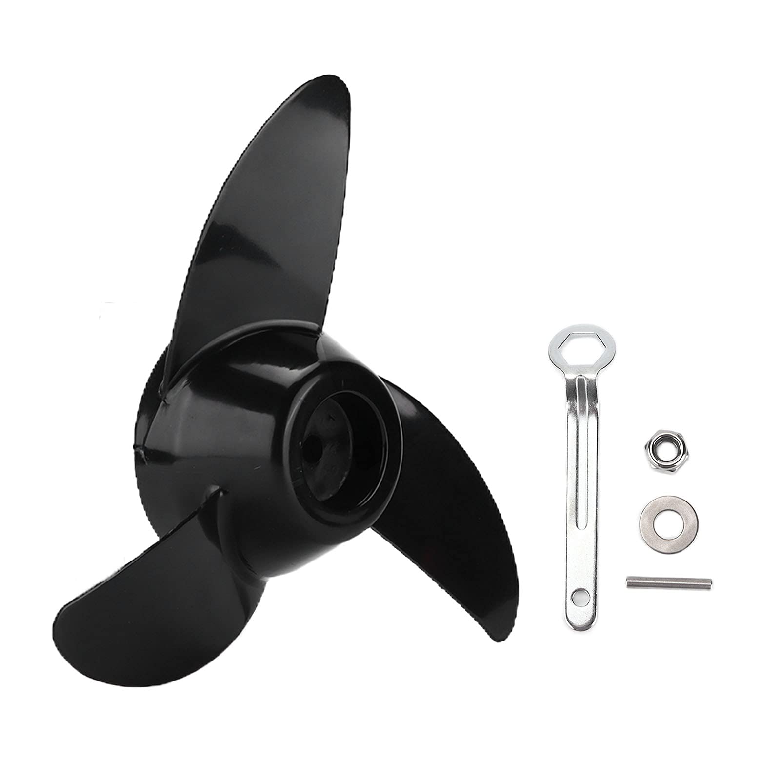 Photo 1 of Trolling Motor Prop,Electric Outboard Propeller,3 Blades Replacement Prop,Marine Plastic Outboard Propeller for 50lb 60lb 68lb 88lb