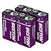 9V Batteries, BESTON 9 Volt 600mAh Rechargeable Lithium Ion Batteries with high Capacity for Smoke Alarms Microphone Toys' remotes Medical Devices multimeter interphone and More (4 Pack)