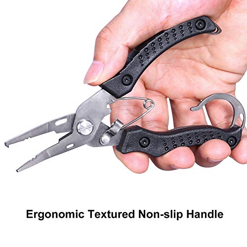 image for PLUSINNO Fishing Pliers Stainless Steel Mix with Titanium Carbo-Nitrid