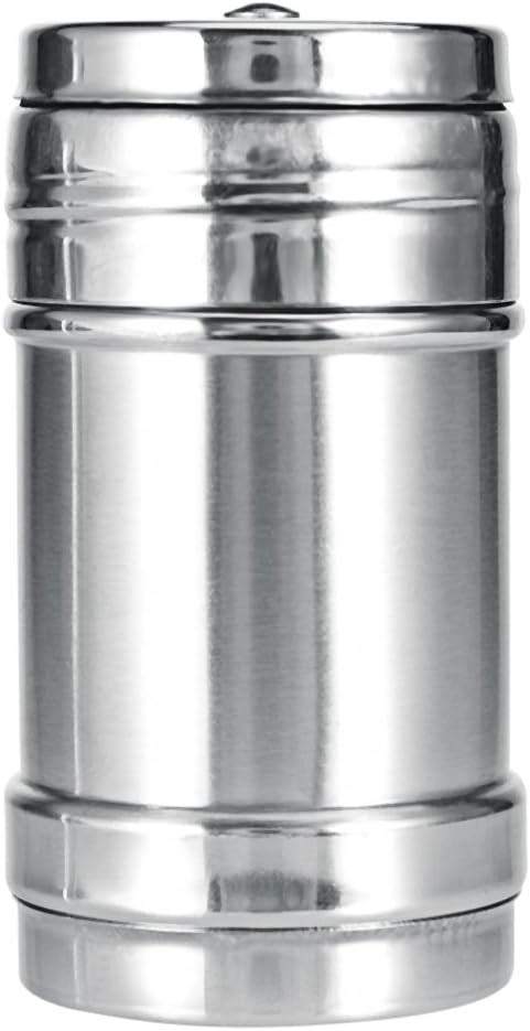 Stainless Steel Spice Jar Rotate the Bottle with Adjustable Lid Salt Sugar Spice Pepper Shaker Seasoning Cans Glass Visual with Rotating Cover