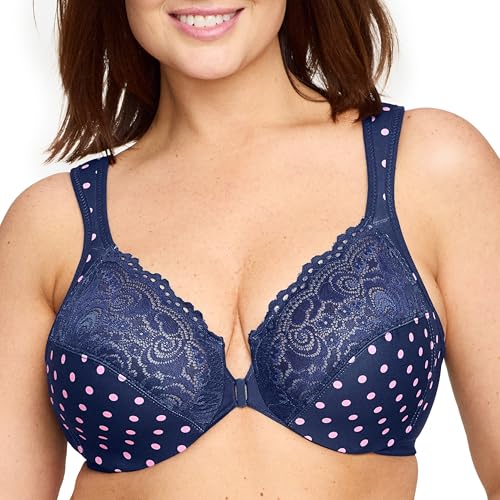 Glamorise Full Figure Plus Size Wonderwire Front-Closure Bra Underwire #1245