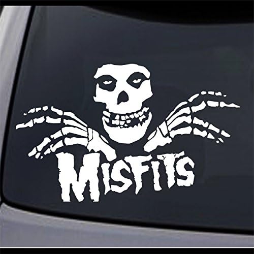 JCM CUSTOM Misfits Fiend Skull Permanent Vinyl Decal Bumper Sticker 8" X 4.9"