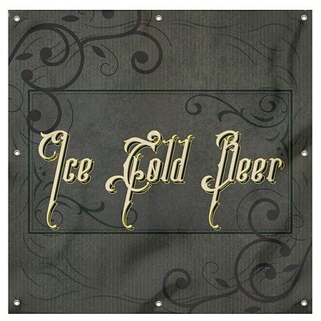 Amazon Com Cgsignlab Ice Cold Beer Victorian Frame Heavy Duty