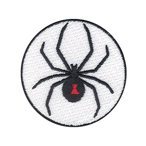 Black Widow Spider DIY Iron On Embroidered Applique Patch