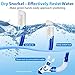 Mpow Snorkel Mask, Scuba Diving Mask for Snorkeling Diving Swimming, Easy Breath Scuba Snorkeling Gear with Silicon Mouth Piece and Easy Adjustable Strap (Blue)