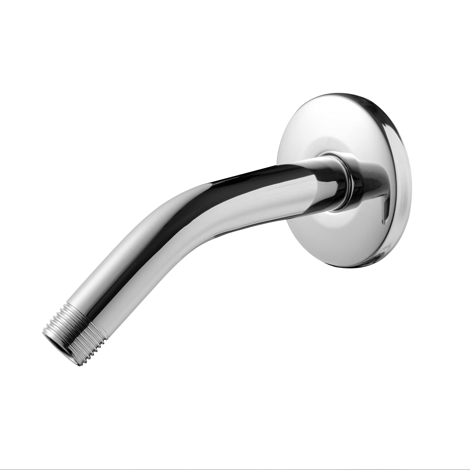 OFFO Shower Arm with Flange Universal Wall-Mounted Replacement Shower Arm for Fixed Shower Head and Rain Shower Head 15cm(6 inch) Chrome