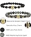 LOLIAS 4 Pcs Lava Rock Bead Bracelet for Men Leopard Lion bracelet Set Adjustable 8MM Beads SL