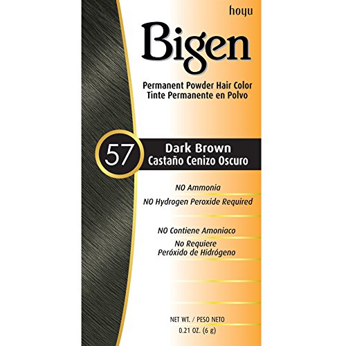 Bigen Permanent Powder Hair Color 57 Dark Brown 1 ea (Pack of 12)