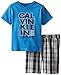 Calvin Klein Little Boys Tee with Plaid Shorts