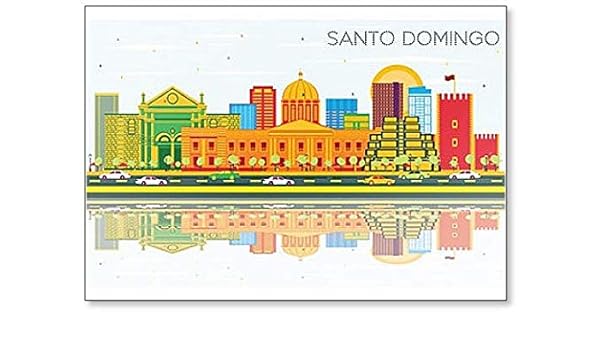 Imán clásico para nevera de la República Dominicana Santo Domingo ...