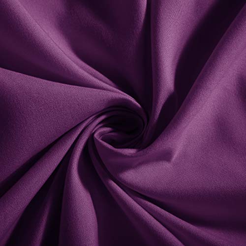 INGALIK Bedding 3 Piece Duvet Cover Set Queen Size with Zipper Closure Ultra Soft Breathable 100% Washed Microfiber Hotel Luxury Solid Color Collection 3pc (1 Duvet Cover + 2 Pillow Shams) Purple