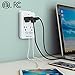 DEWENWILS 4 Plug Outlet Adapter Multi Plug Wall Outlet Extender Surge Protector with Dual USB Ports, Lightweight Extra Outlet Adapter for Home Office Travel, 1080 Joules, ETL Certified - White
