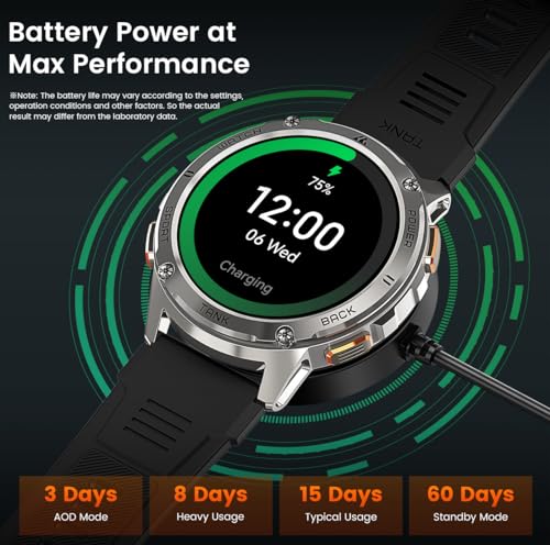 KOSPET Reloj Inteligente Hombre, 1.43" AMOLED HD Display, 5ATM Impermeable, Smartwatch con Llamadas Bluetooth y Whatsapp Notificación, Cuerpo Metálico de Acero Inoxidable (Android/iOS)