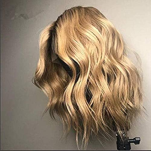 Lace Front Wigs Brazilian Human Hair Ombre Blonde Wave Full Lace Wigs For Black Women (14", lace front wig)