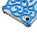 NEW Electroplating Hollow Pattern PC Case, Blue Hard Back Cover for iPhone 4S and 4