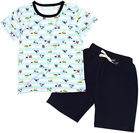 MingAo Baby Boys Summer Clothes Sets Casual Cotton Tops and Shorts Pants 5-6 Years