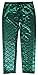 Simplicity Girls Mermaid Fish Scale Print Full Length Leggings Pants, Green, S