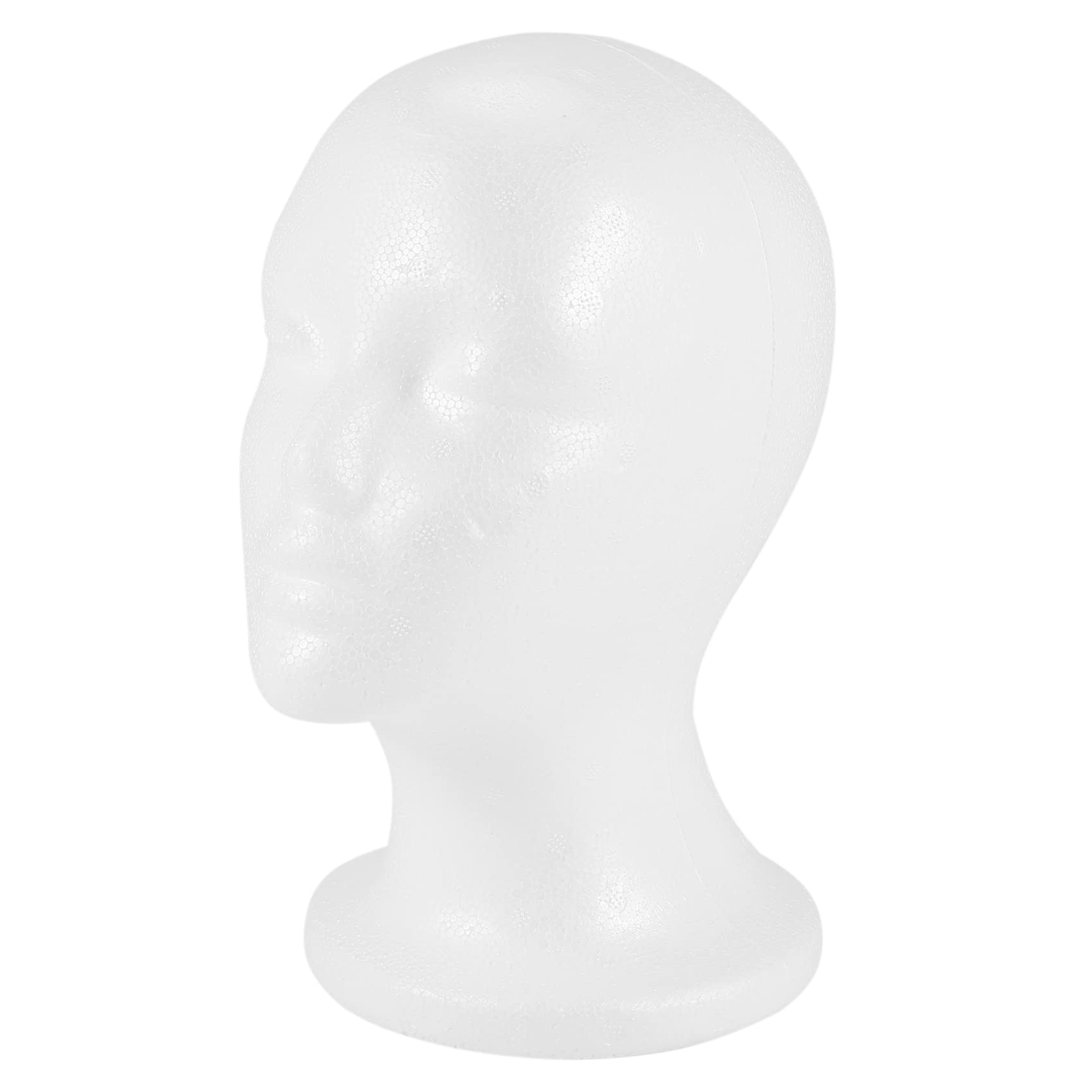zilitol Female Foam Mannequin Model Hat Wig Display Stand Rack White, Stylish and Compact Display Stand for Store and Home Use