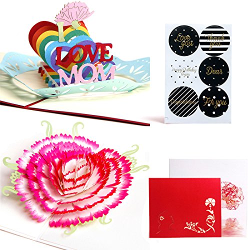 image for Alodidae Mother's Day Greeting Card, 3D Pop Up Birthday Cards, Handmad