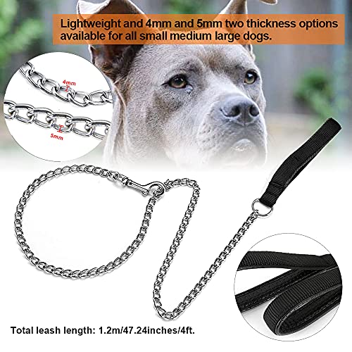Oracha Heavy Duty Dog Leash - 4mm 4ft w/ Soft Padded Handle, Swivel Clip and Dog Poop Bags, Chew Proof Basic Lead for Small and Medium Pets up to 77lbs, Perfect For Dogs’ Walking and Traveling