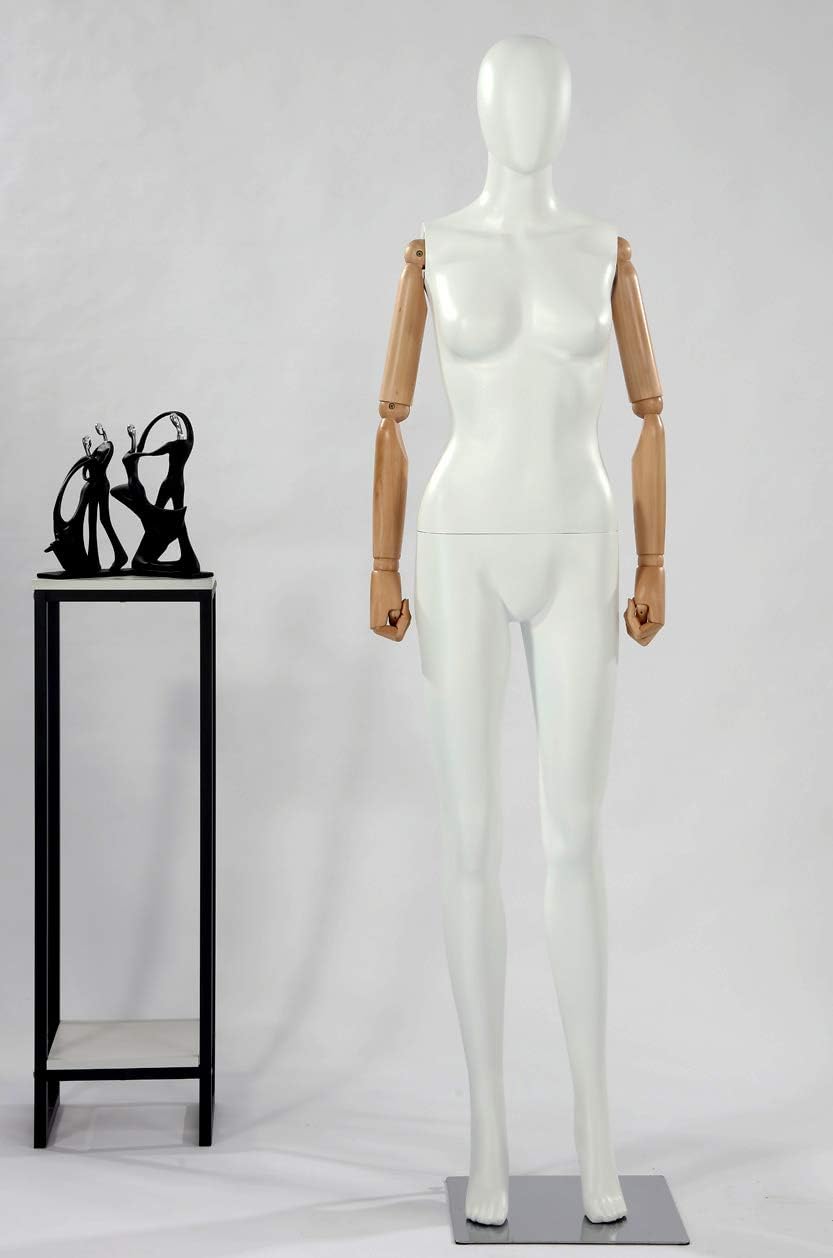 Eurohandisplay - Maniquí Abstracto Masculino, Brazo de Madera, Manos