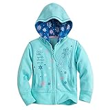 Disney Frozen Zip Hoodie for Girls Size 5/6 Blue