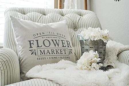 Flower Market Farmhouse Pillow Cover Spring Farmhouse Pillow