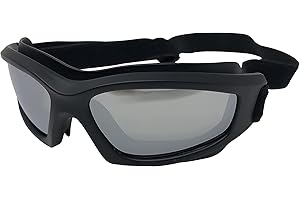 Get Lost Helmets Motorcycle Goggles For Men: Heavy-Duty Motorcycle Riding Goggles w/Hard Case, Cleaning Cloth, & Pouch
