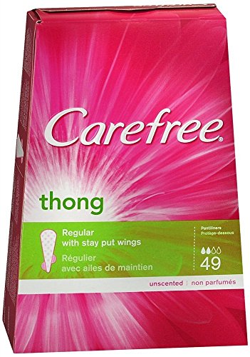 Carefree Thong Pantiliner Unscented 49 Liners per Box, 2 Pack - //coolthings.us