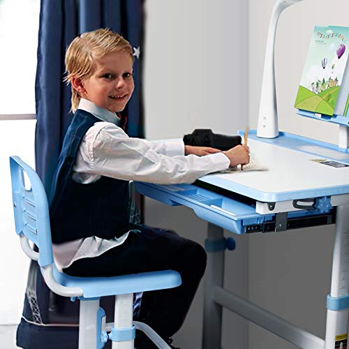 SIMBR Kids Desk and Chair Set, Height Adjustable Kid Desk Chair, Childs