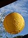 Allsop Home and Garden 30392 Soji Original 10” Round LED Outdoor Solar Lantern, Handmade with Weather-Resistant UV Treated Nylon, Stainless Steel Hardware, Auto sensor on/off, Chinese Style Globe Light, Yellow (1-count)
