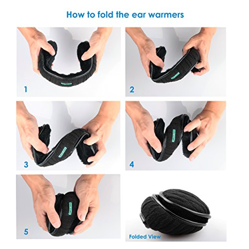 image for Dimples Excel Unisex Knit Ear Muffs Foldable Ear Warmers Winter Outdoo