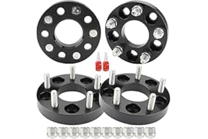 EZISOE 4PCS 1 inch 5X110 to 5x114.3 Wheel Adapter,12x1.5 Threaded Studs & 65.1mm Center Bore for 1999-2012 Malibu, 2007-2011 