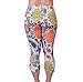Zerdocean Women's Plus Size Lightweight Printed Capri Leggings style-027 2X