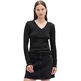 GAP Womens Long Sleeve V-Neck Knit Top