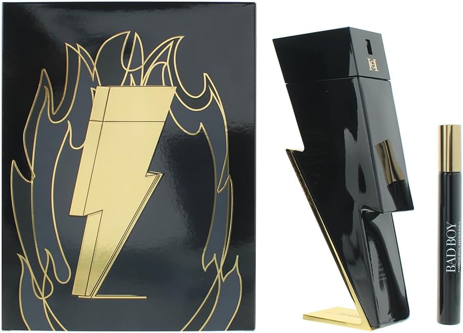 Carolina Herrera Bad Boy 2 Piece Gift Set 100ml EDT Travel Spray