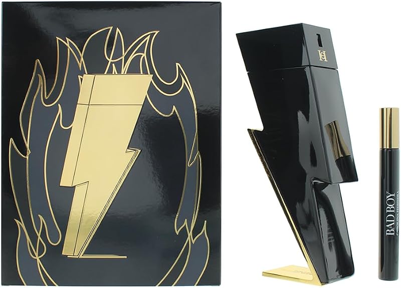 Carolina Herrera Bad Boy 2 Piece Gift Set 100ml EDT Travel Spray