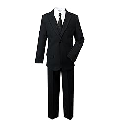 Spring Notion Big Boys' Modern Fit Black Suit Set 12