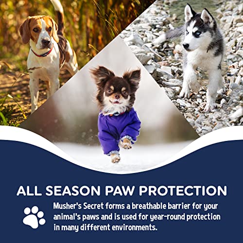 Musher's Secret Dog Paw Wax 200 g (7oz) Moisturizing Dog Paw Balm that Creates an Invisible