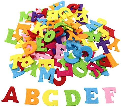 Random 100pcs Alphabet Felt Cloth Non-Woven Felt Fabric for Sewing Craft (Alphabet)