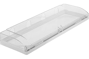 NUOBESTY Waterproof Ultra-Thin 4-Gang Socket Box with Adhesive Power Outlet Cover Wall Outlet Protector for