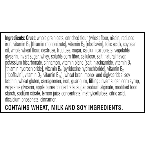NUTRI-GRAIN BREAKFAST BARS, MADE WITH 10G WHOLE GRAINS, SNACK BARS, APPLE CINNAMON, 20.8OZ BOX, 16 COUNT (PACK OF 3)