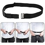 Milylove Mens Shirt Stay Black Tuck It Belt Non-slip Wrinkle Bandage Super Belt for Formal and Professional Attire