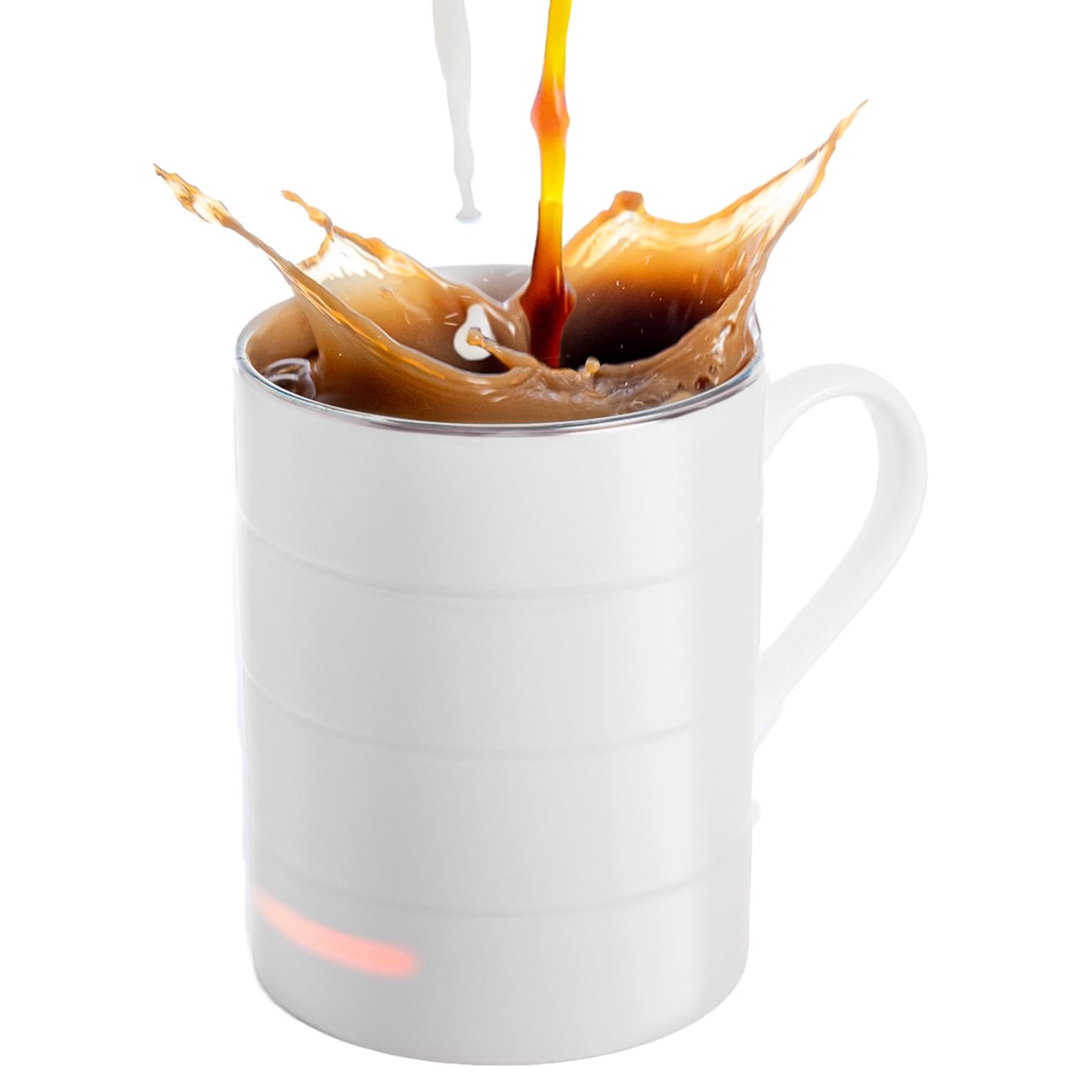 Glowstone Smart Mug – Self-Heating Fine Bone China Coffee & Tea Cup, Automatic Temperature Control, Dishwasher Safe, Wireless Induction Charging, 12 oz, British-Designed Luxury Drinkware, White