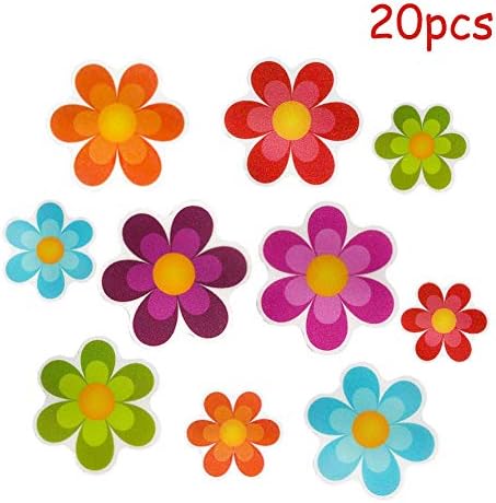 YZNlife 20pcs Non Slip Bathtub Stickers,Adhesive Decals With Bright Colors,Safety Anti-Slip Appliques for Bath Tub and Shower Surfaces